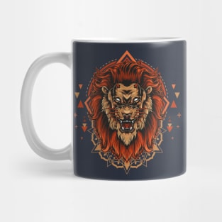 devil lion with angry face Mug